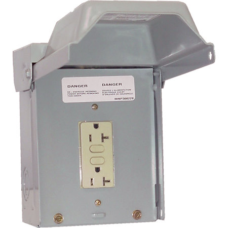 MIDWEST ELECTRIC Midwest Electric U010010 Unmetered Surface Power Outlets - 20A, Single W/ GFCI U010010